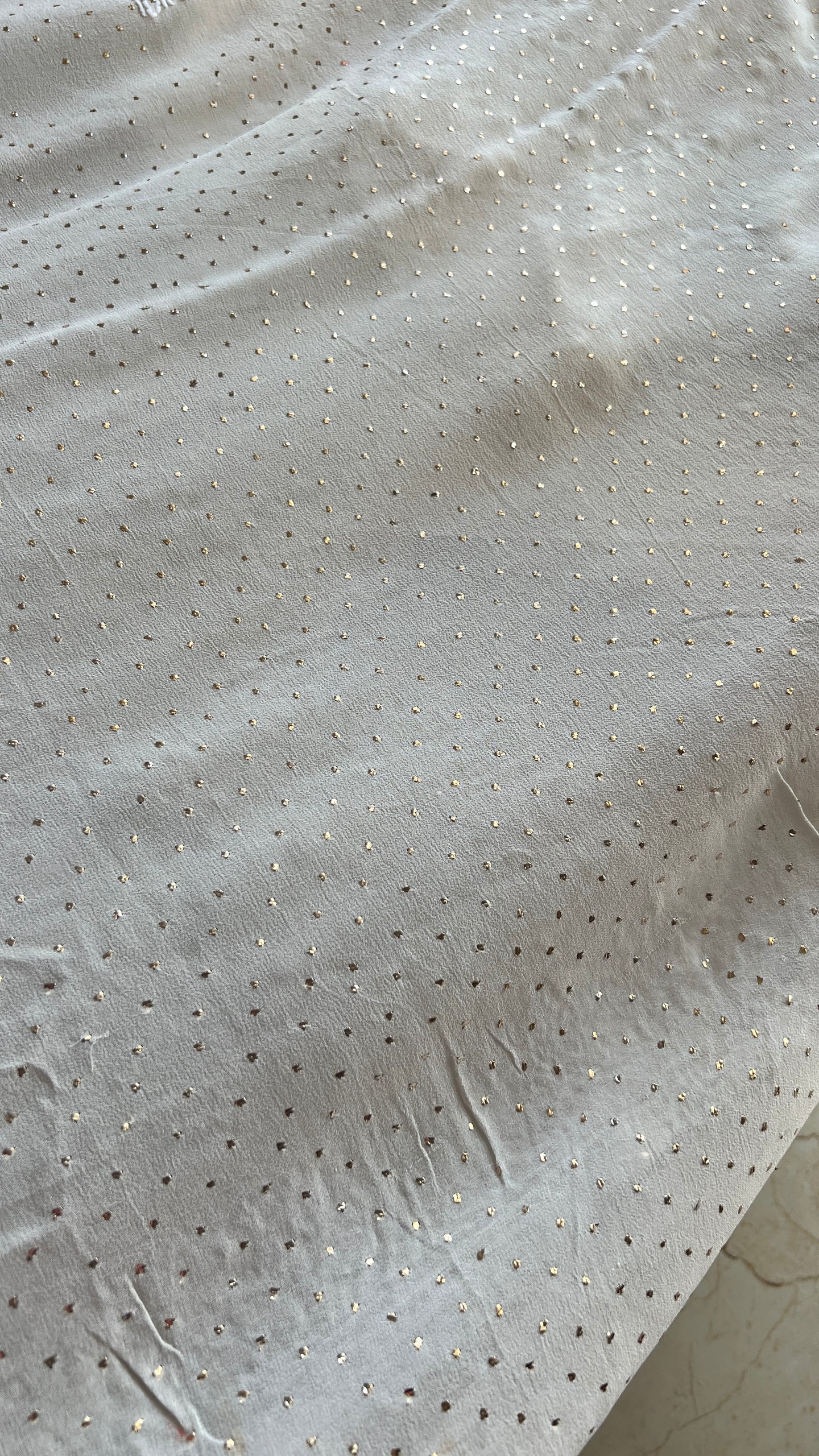 Ivory Ruhani Allover Fine Chikankari and Bareek Mukaish Saree